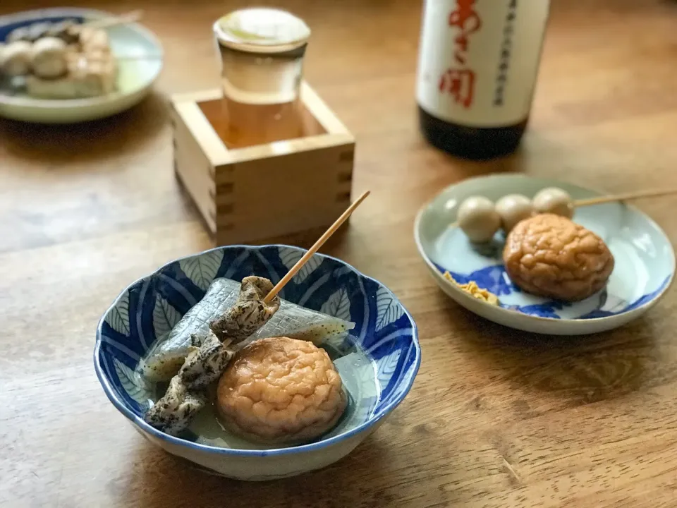 "魚河岸おでん"    魚河岸あげとつぶ貝の冷やしおでん|まる(丸大豆)さん