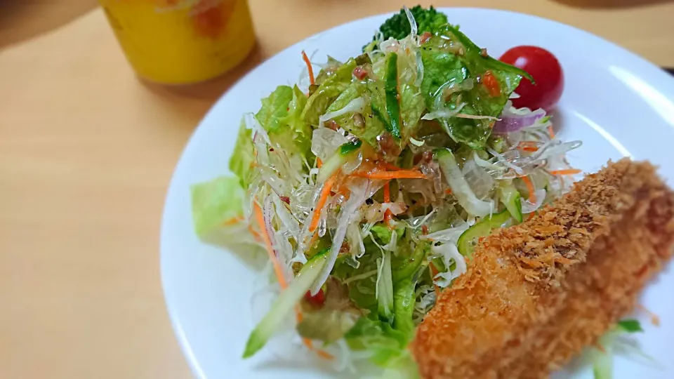 海藻麺のサラダ|たかたれさん