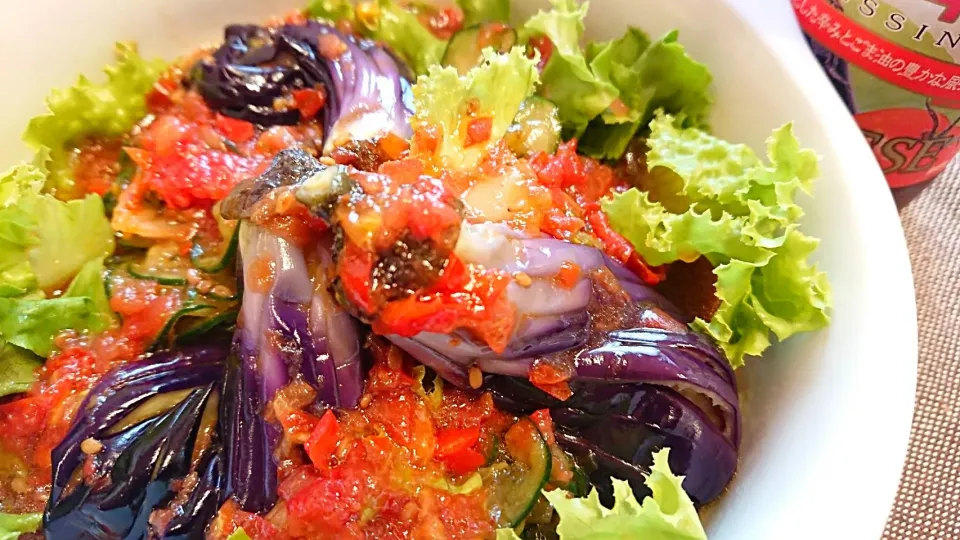 小なすのレンジ蒸しラサダ🥗
ユウキ食品さんの✨中華ドレッシング✨使いました🎯|Moubuさん