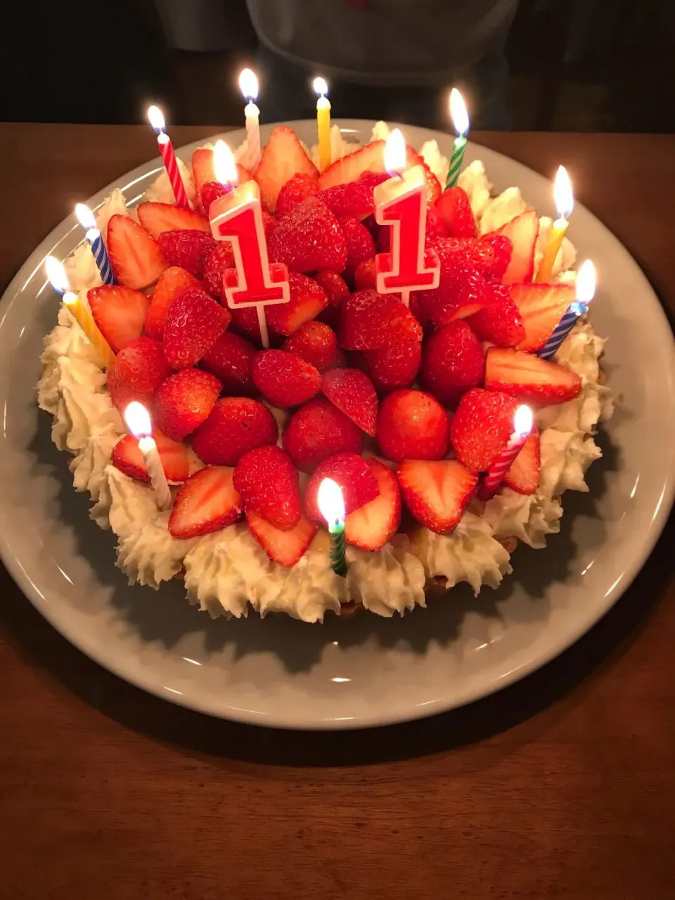 娘11歳のお誕生日ケーキ いちごのタルト|mmmd_lさん