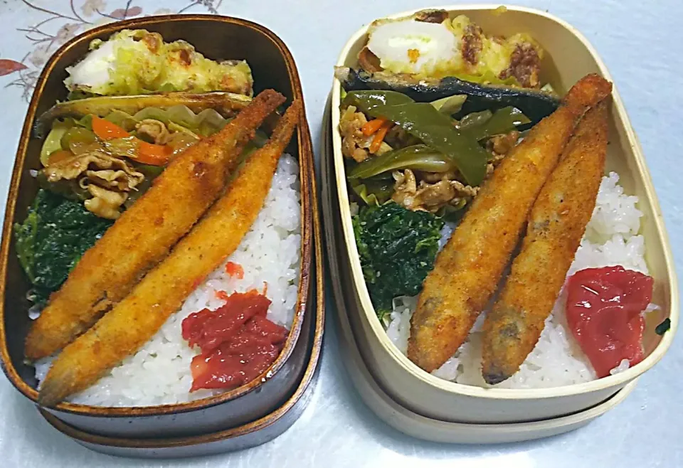 今日のお弁当

ししゃもフライ
野菜炒め
ほうれん草の胡麻和え
さばの西京漬け焼き
チーズ入り竹輪フライ

#曲げわっぱ弁当
#今日のお弁当
#お弁当記録
#スタッフ弁当
#自分弁当|ボスママさん