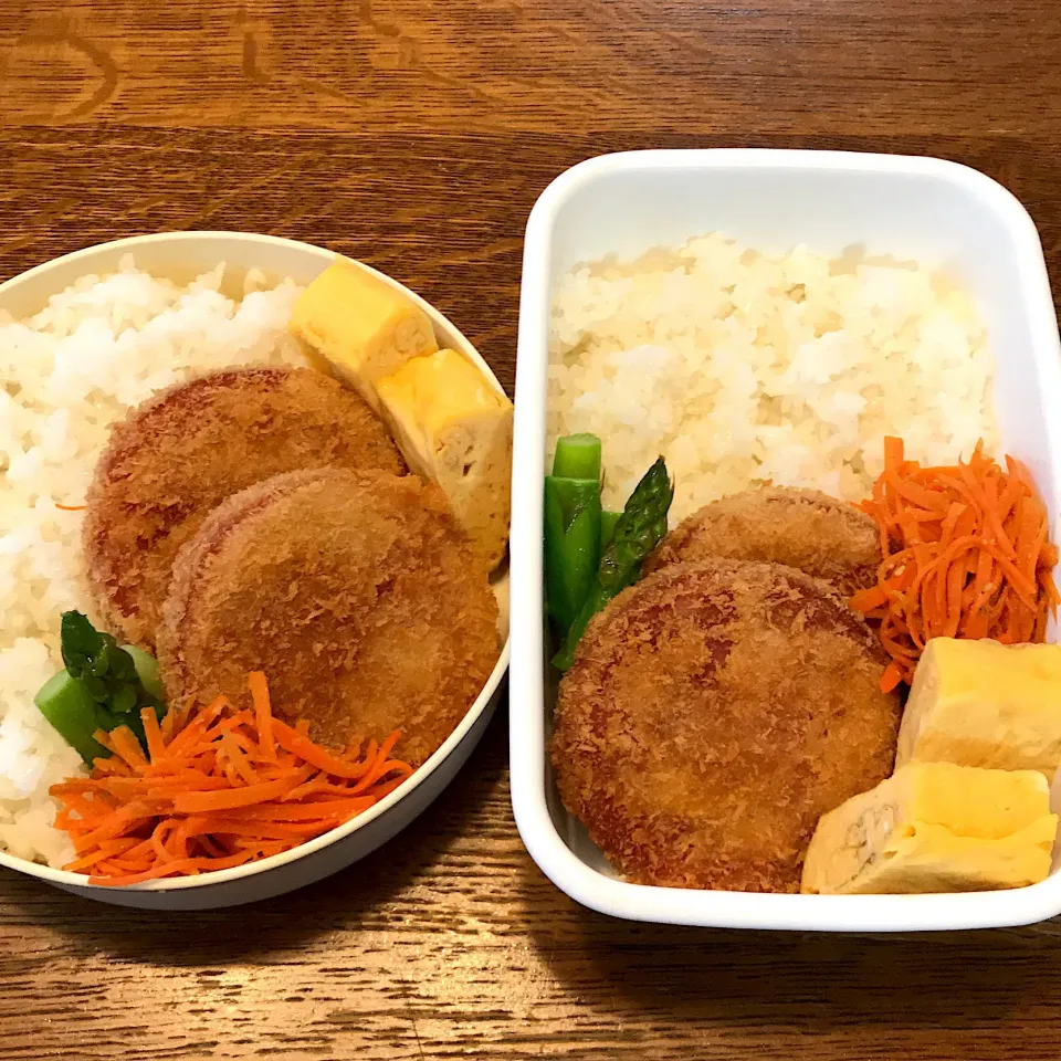 Snapdishの料理写真:父ちゃん＆予備校生弁当|tenoaさん