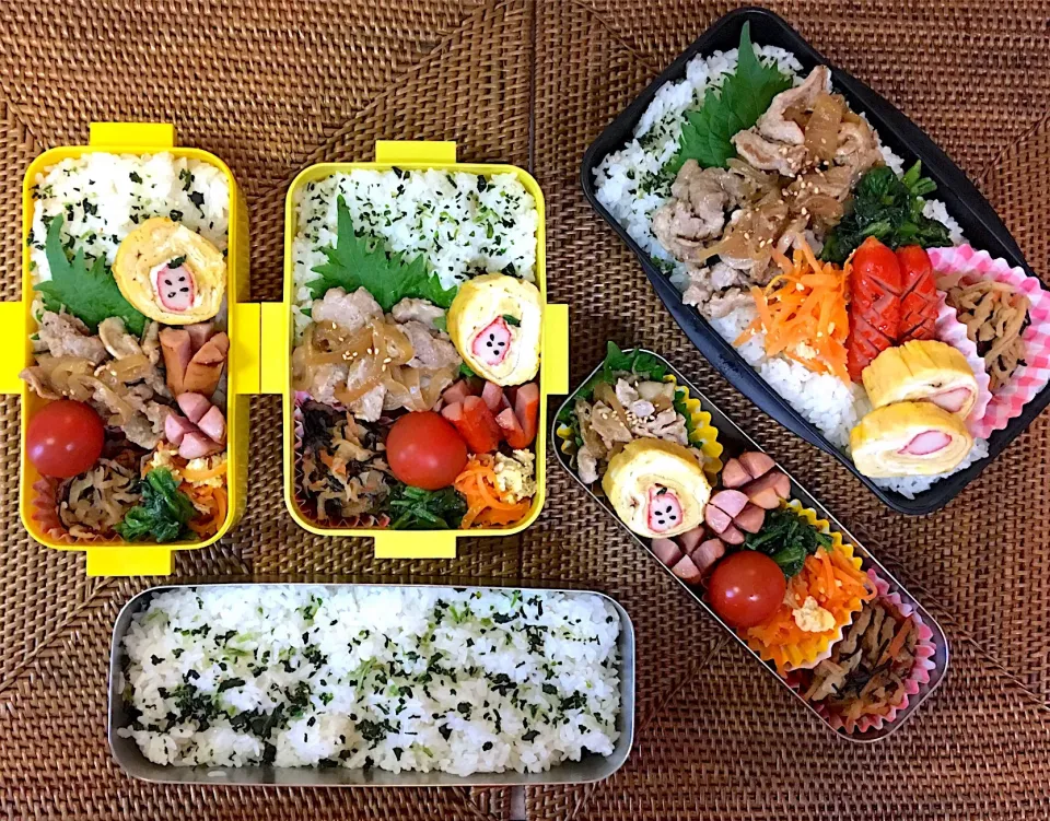 Snapdishの料理写真:#中高生弁当  #父ちゃん弁当  #のっけ弁当  #生姜焼き  #たまご焼き|よちこさん