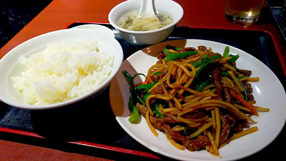 青椒肉絲定食|kamekameさん