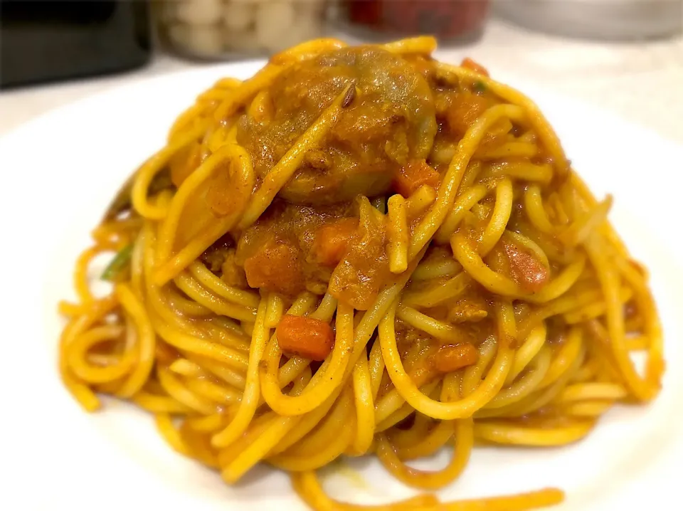 スパゲティカレーミートソース🍛🍝|buhizouさん