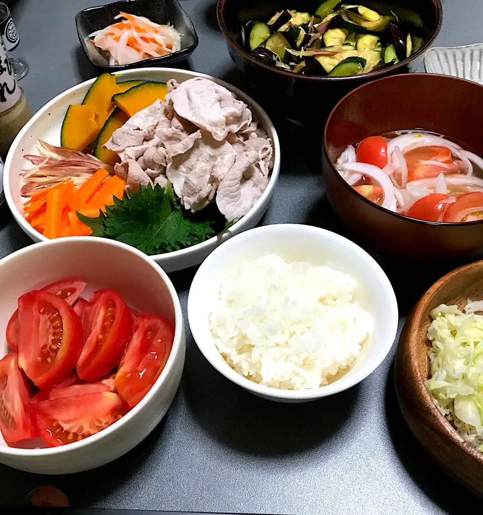 Snapdishの料理写真:昨日の晩ごはん（冷しゃぶ）|noelさん