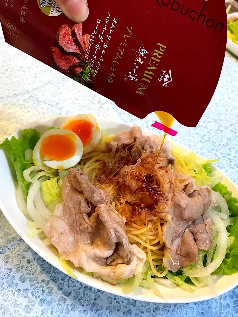 Snapdishの料理写真:#サラダパスタ #冷しゃぶサラダ|nagisaさん