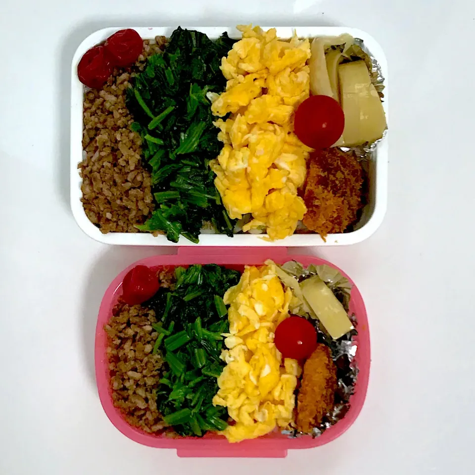 パパと娘っちのお弁当(^^)
 #お弁当  #麦ご飯 #三色弁当|kakoさん