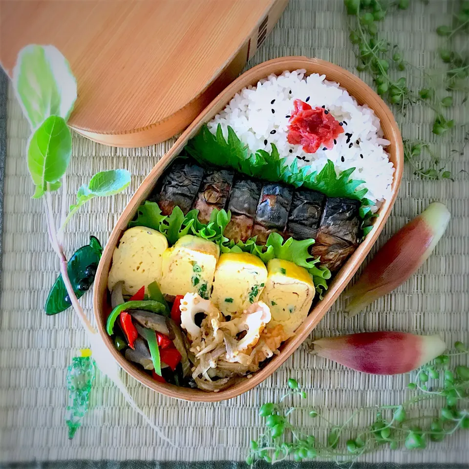 Snapdishの料理写真:鯖干物弁当🍱|呑兵衛料理家 おねこさん