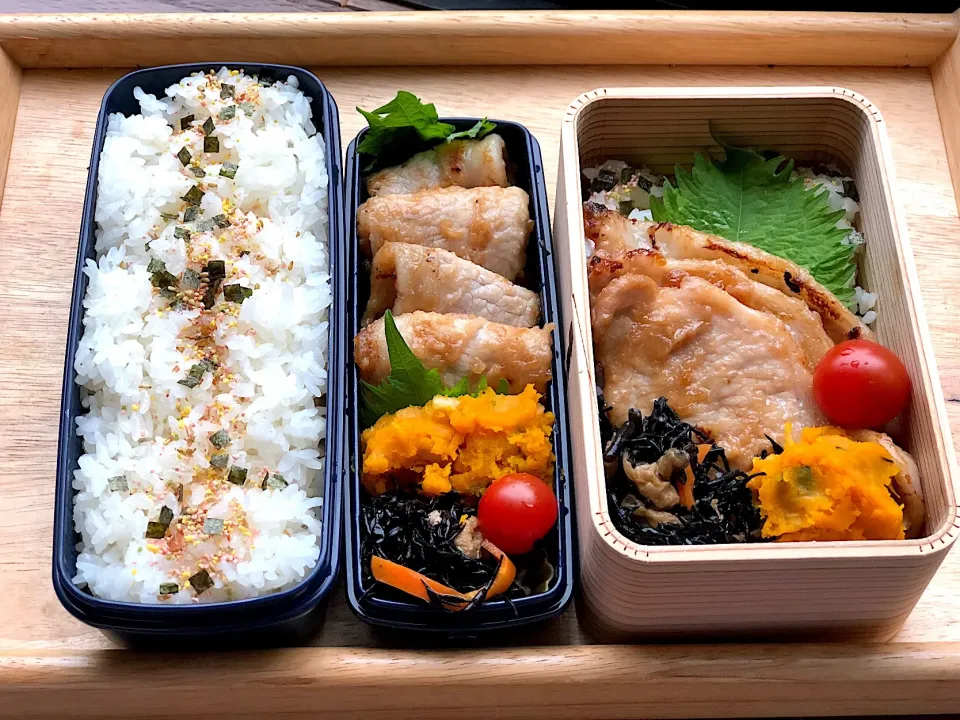 Snapdishの料理写真:豚の生姜焼き 弁当|弁当 備忘録さん