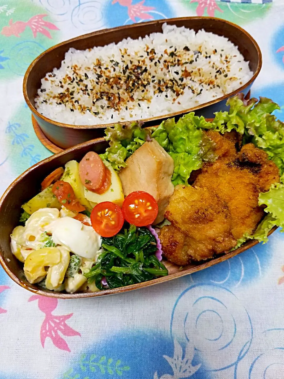 今日のお弁当😁唐揚げ〰カレー風味❤️|クッキングオヤジさん