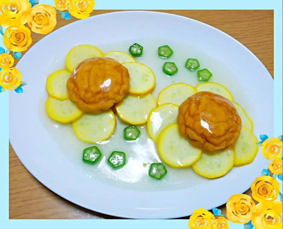 Snapdishの料理写真:魚河岸揚げ🌻ひまわり🌻餡掛け|ひとみんΨ(*´∀｀)Ψさん