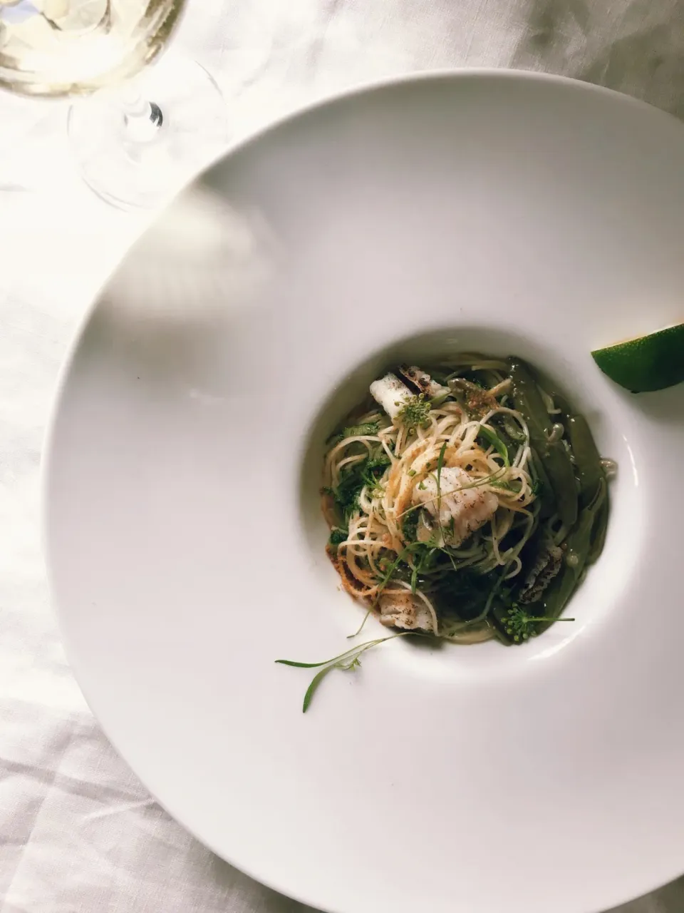 鱧と蓴菜の冷製カッペリーニ|やまださん