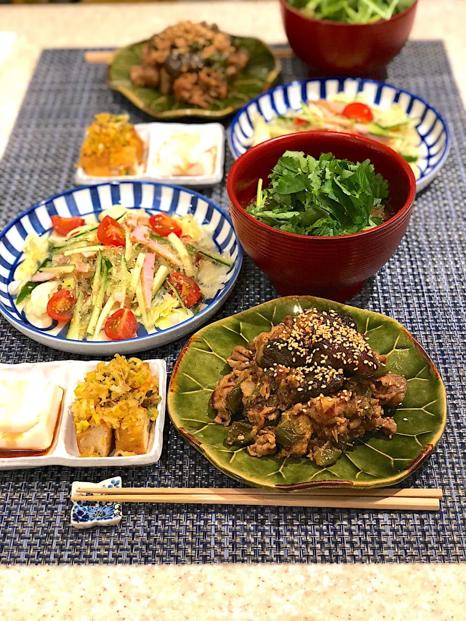 Snapdishの料理写真:豚肉茄子🍆ピーマン味噌炒め|Mayumiさん