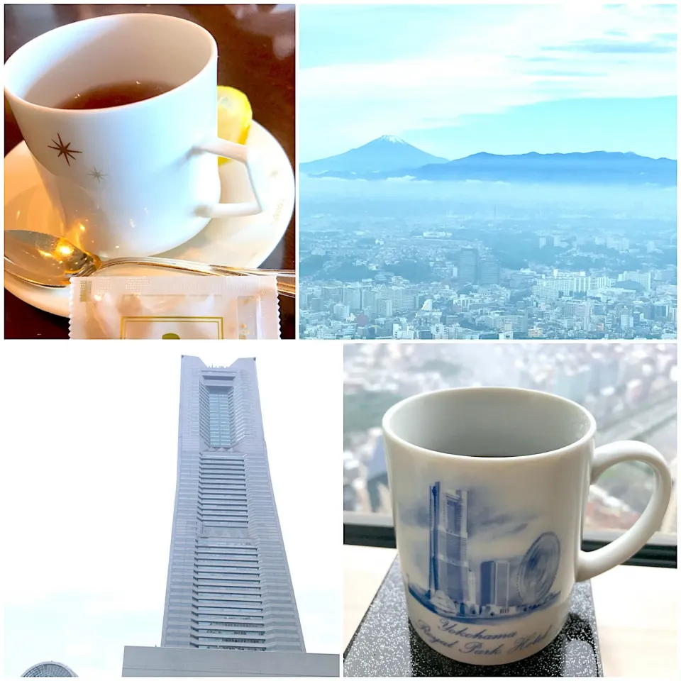 Snapdishの料理写真:YOKOHAMA ロイヤルパークホテル コーヒーブレイクな朝☕️富士山おはよ❣️|シュトママさん