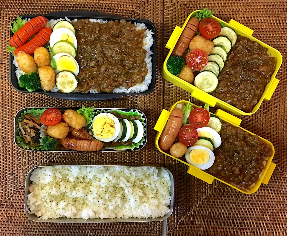 Snapdishの料理写真:#中高生弁当  #父ちゃん弁当  #のっけ弁当 #キーマカレー🍛|よちこさん