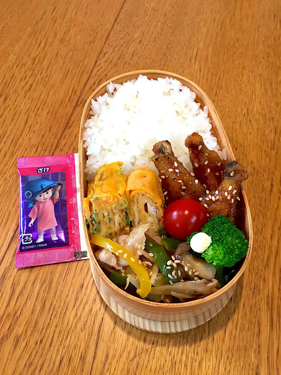 高校生息子のお弁当  手羽甘辛唐揚げ #わっぱ弁当|まつださんさん