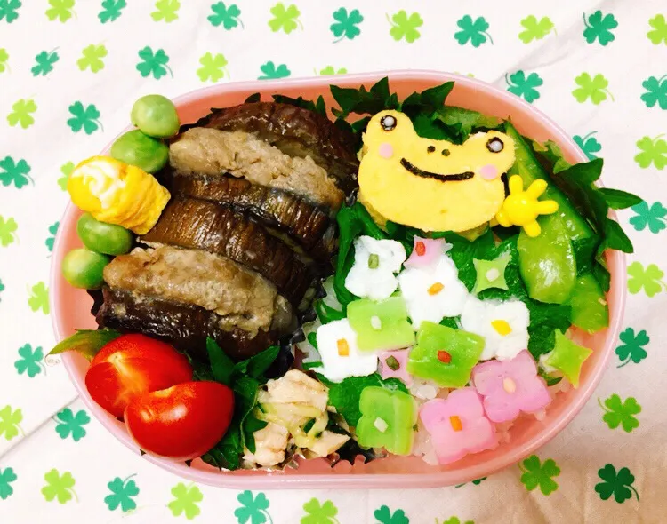 カエルと紫陽花 お弁当|ゆりゆりさん