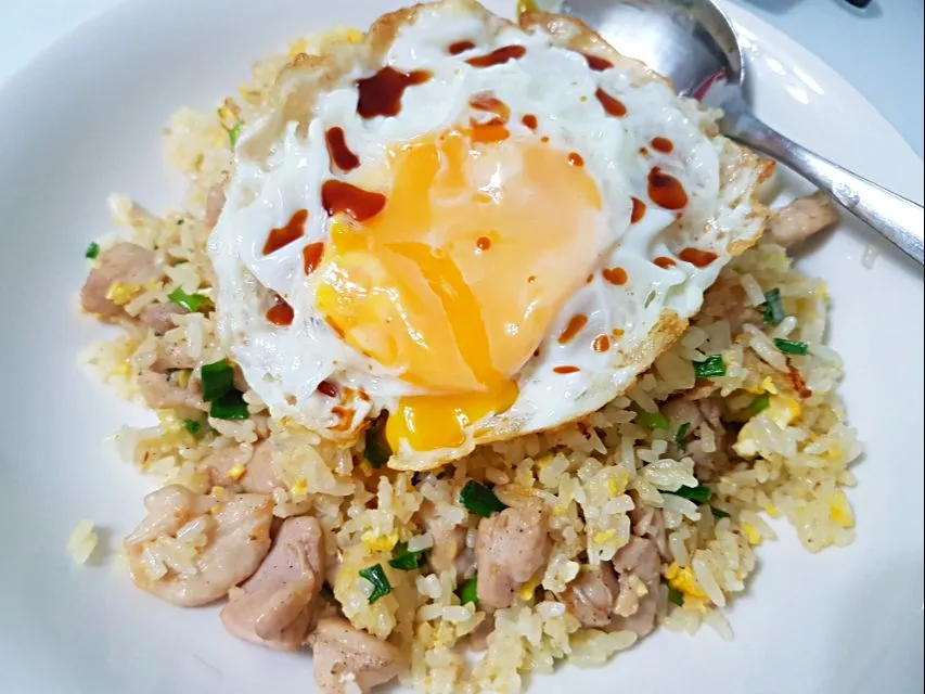 Snapdishの料理写真:Garlic chicken fried rice 😙👅👄|🌷lynnlicious🌷さん