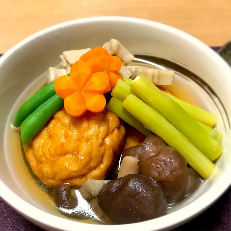 今日の晩御飯  魚河岸あげ と生麩の煮物|&しーさん