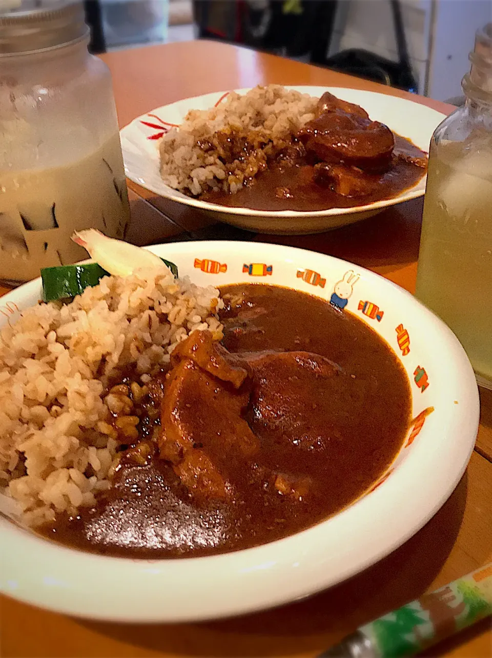 バターチキンカレー🍛 麦ごはん  冷茶|ch＊K*∀o(^^*)♪さん