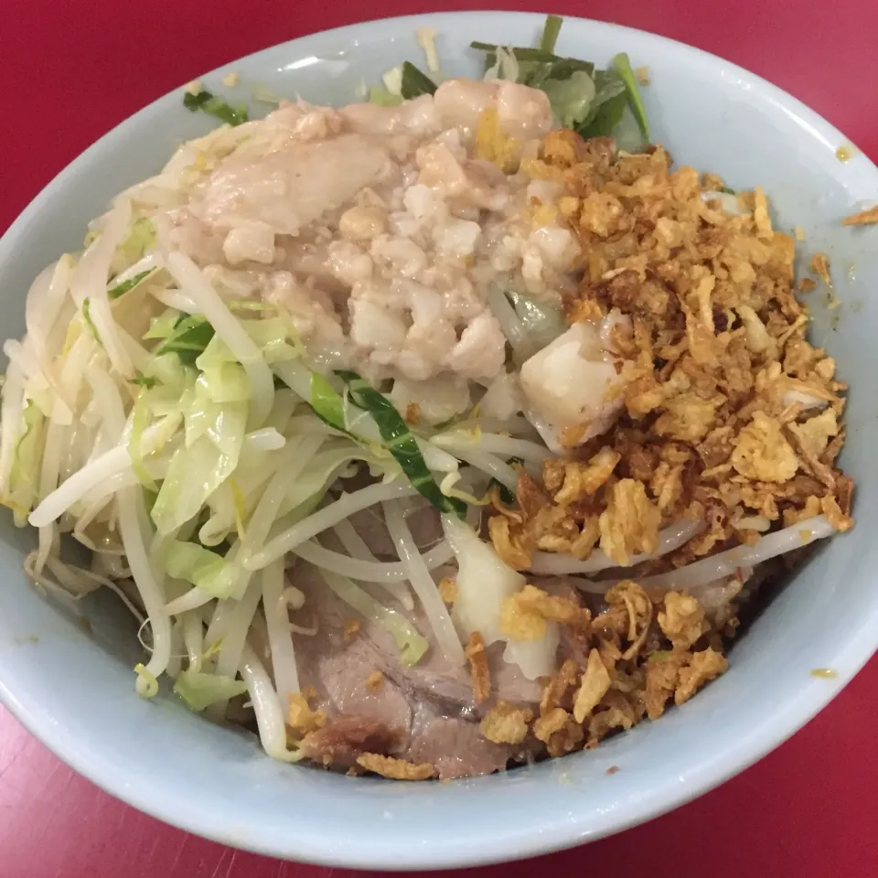 ラーメン二郎中山駅前店、ねぎ汁なし😋  コールは、麺半分、ニンニク、アブラ|NOMU'S キッチン🍳さん