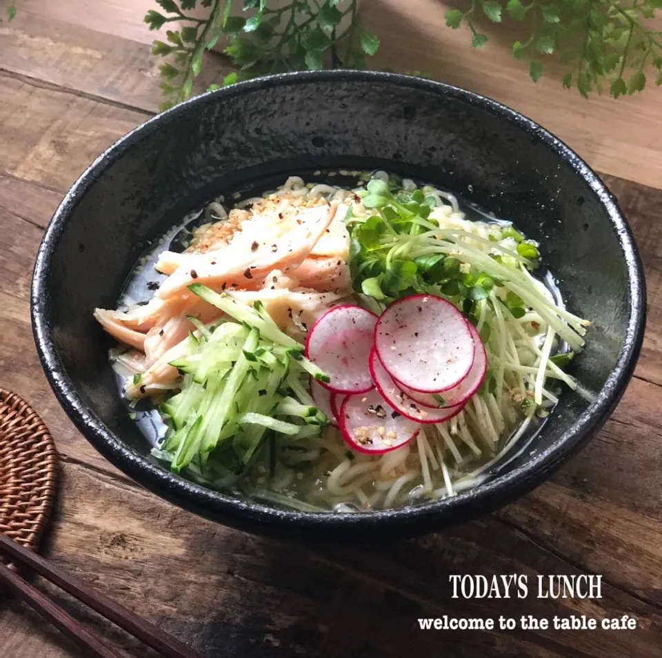 Snapdishの料理写真:お昼ごはん☆20180610#冷やし塩ラーメン|mimineisannさん