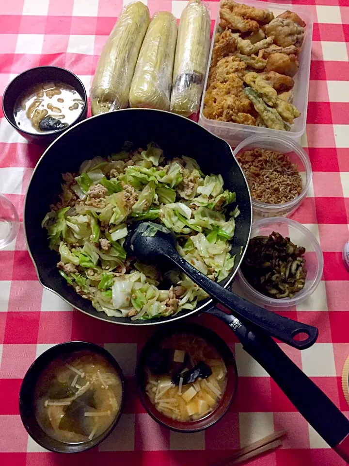 20180610今日はイベントで疲れすぎた〜〜！残り物〜と肉野菜炒めー|hanakoさん