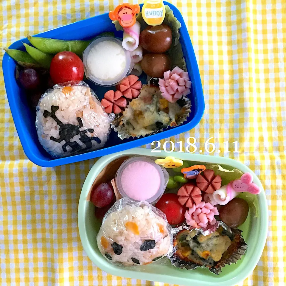 Snapdishの料理写真:炊き込みおにぎり弁当♡|カイサナママさん