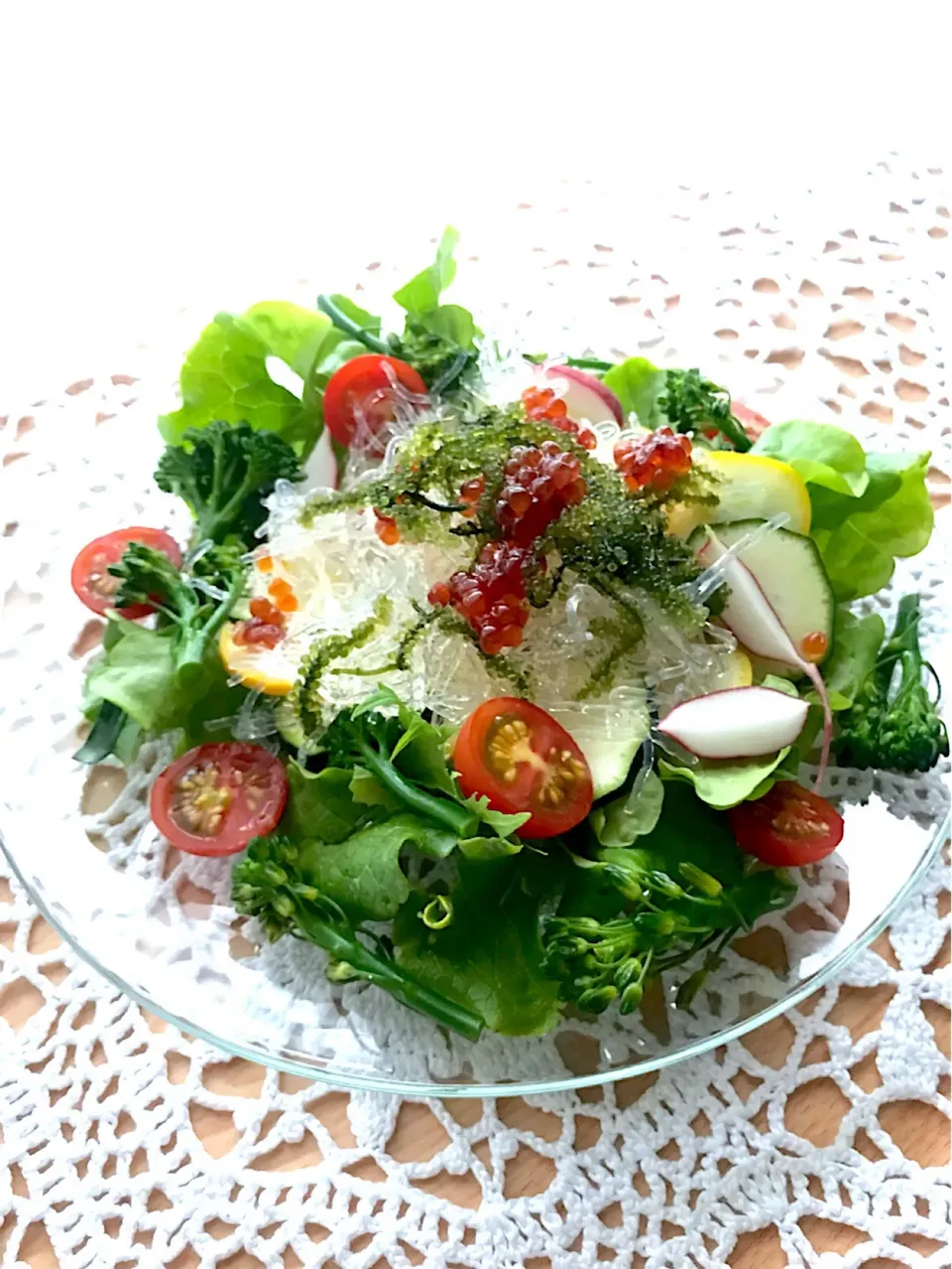 海ぶどうと海藻麺サラダ🥗|とんちんさん