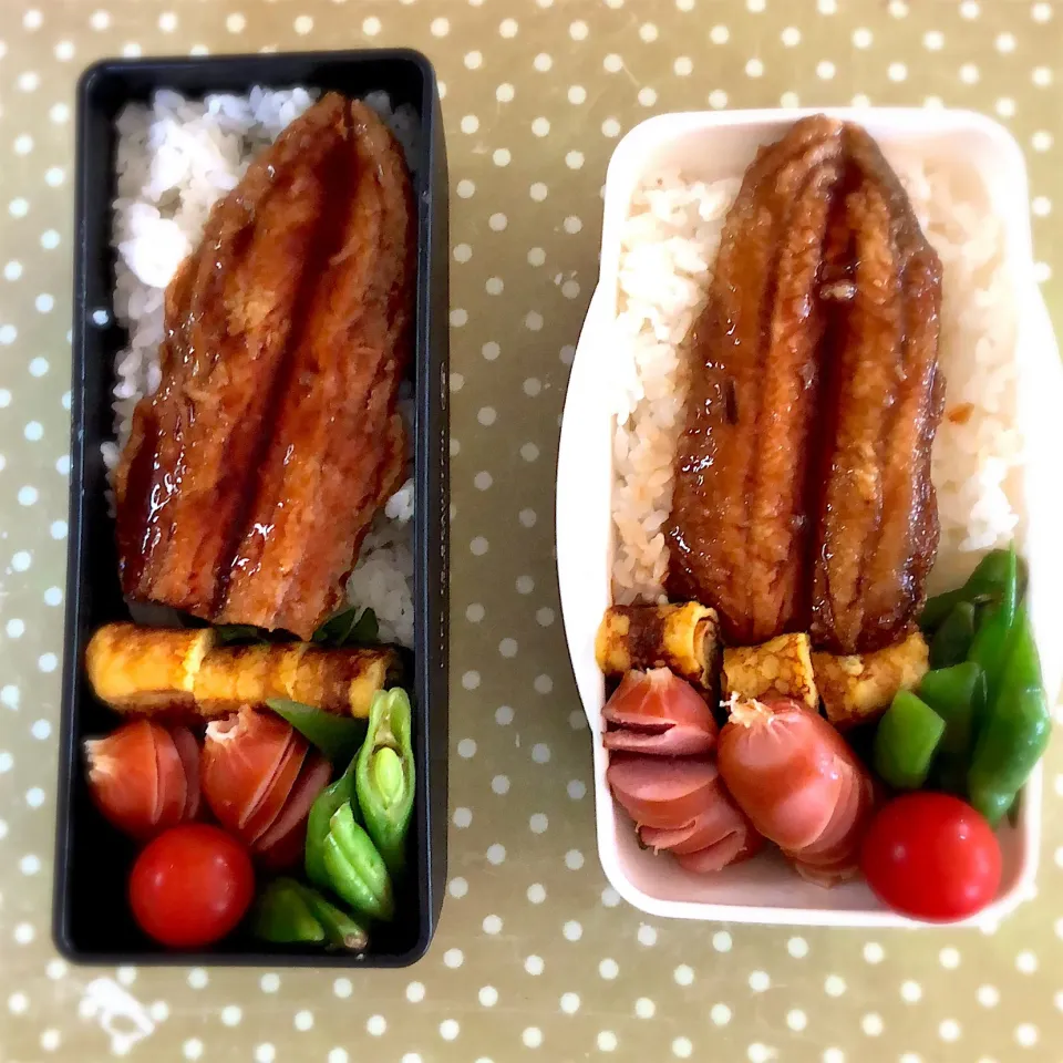 女子高生弁当 #たまごやき  #時短のお弁当  #二人分 #さんまの蒲焼 #昨日の残り物 #インゲンのキンピラ|Eriko  Naraさん