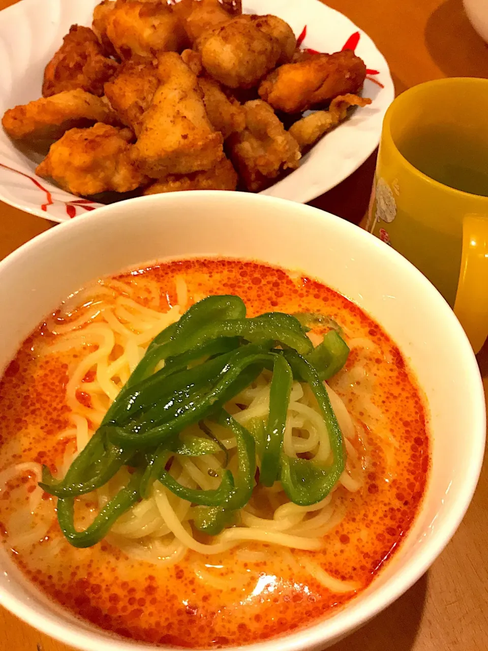 胡麻担々麺   鶏の塩唐揚げ|ch＊K*∀o(^^*)♪さん