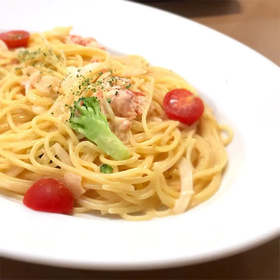 ズワイガニのクリームパスタ🍝|sakyu☆さん