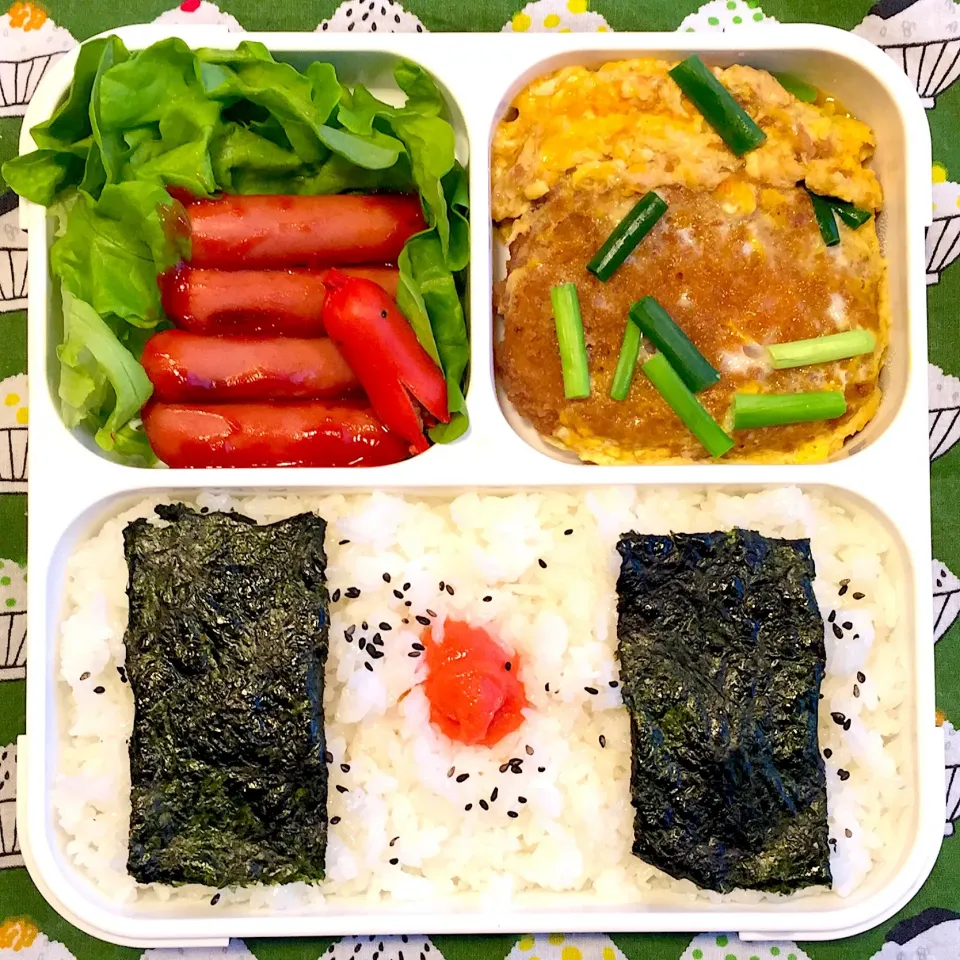 Snapdishの料理写真:カツ煮弁当 #弁当記録 #ほんとはコロッケ|アチコさん