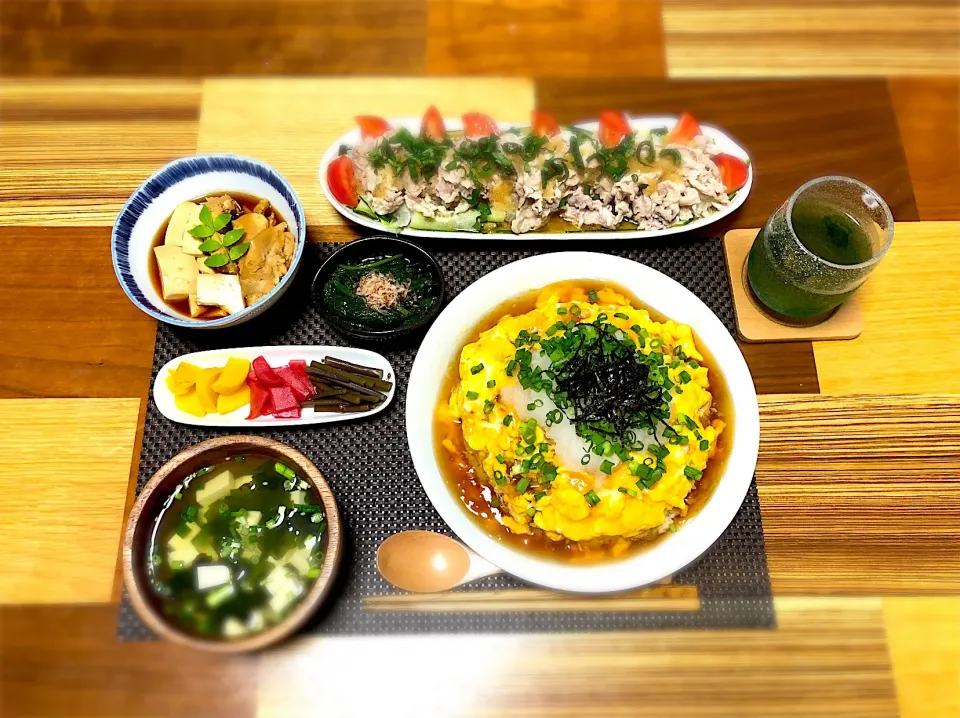 和風オムライス♡ #夕食  #野菜たっぷり #オムライス #アレンジ料理  #筍御飯  #煮物|ぼんぼんさん