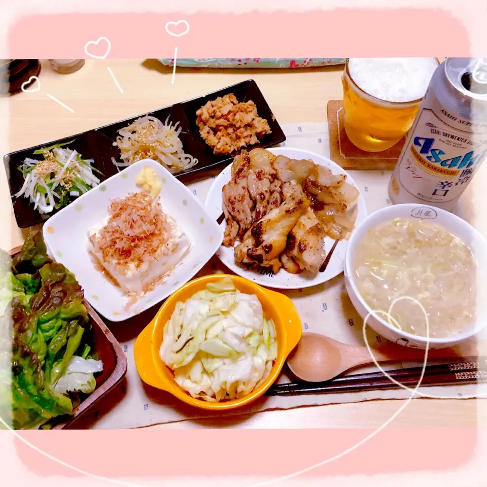 Snapdishの料理写真:６／１２ ｔｕｅ
晩ごはん🍴＊○°|rinaronarさん