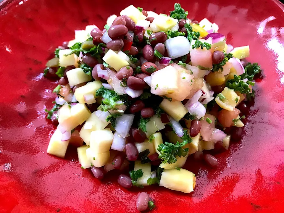 Red beans salad with green mango toss|yeni kartikasariさん