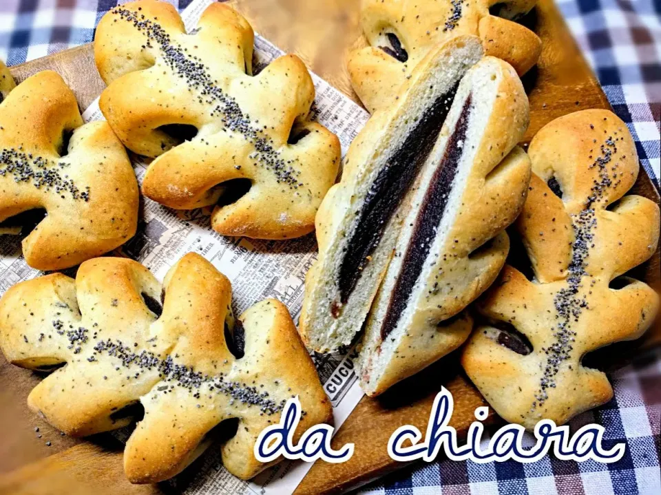 玄米粉とほうじ茶のあんぱん|chiaraさん