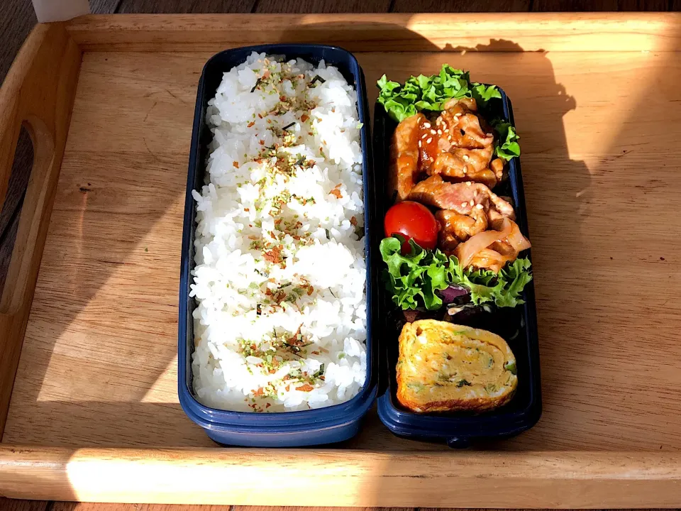 Snapdishの料理写真:豚の焼肉のタレ焼き 弁当|弁当 備忘録さん