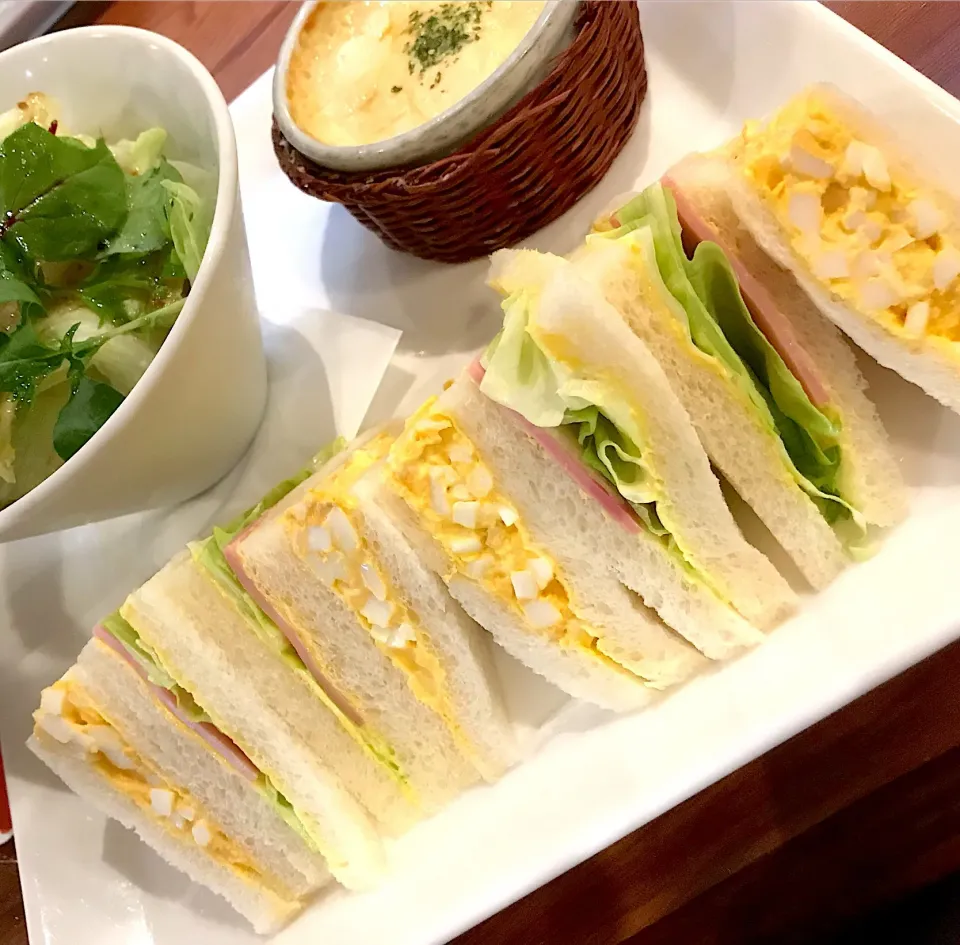 ミックスサンド🥪ミニグラタン|misa33さん