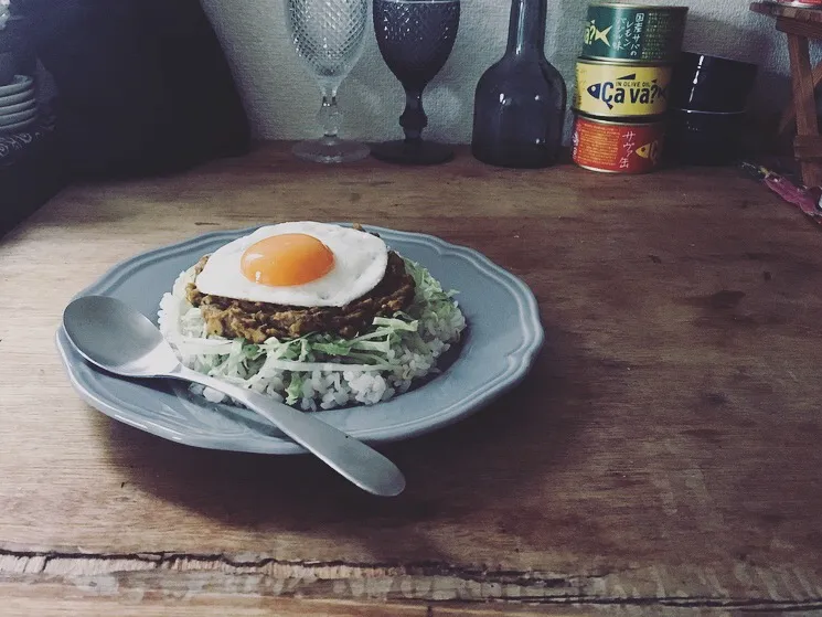 木綿豆腐とかぼちゃペーストのキーマカレー風|長い谷の川さん