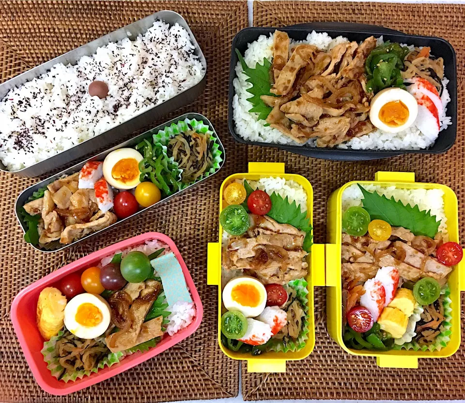 #中高生弁当  #父ちゃん弁当  #自分弁当  #のっけ弁当  #生姜焼き|よちこさん