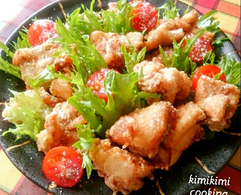 今日の料理
サクサクふんわりやわらかアツアツ
ジューシーサラダ唐揚げ～🍺|kimi=kimi🌼Kitchenさん