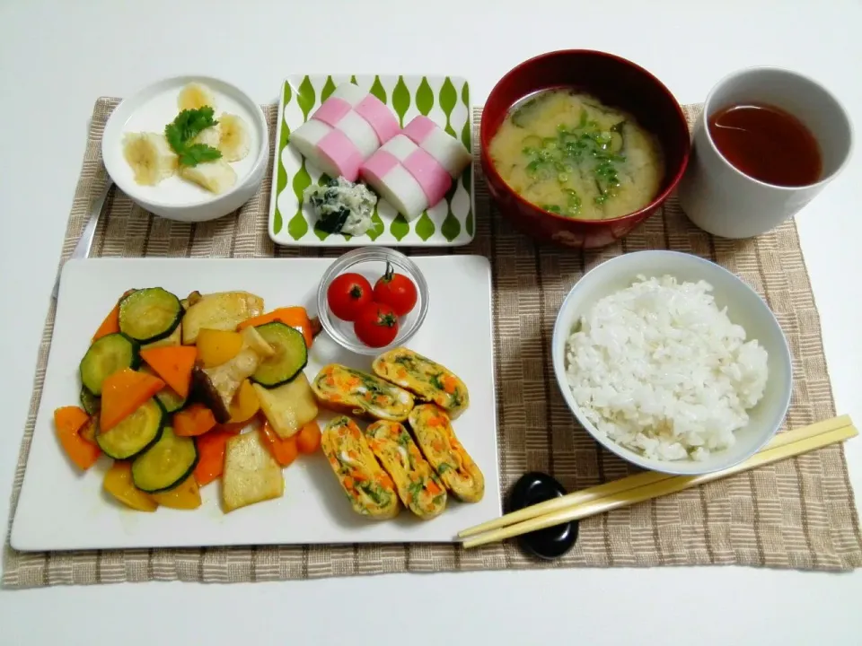 ズッキーニと野菜のオリーブ油炒め|mikaさん