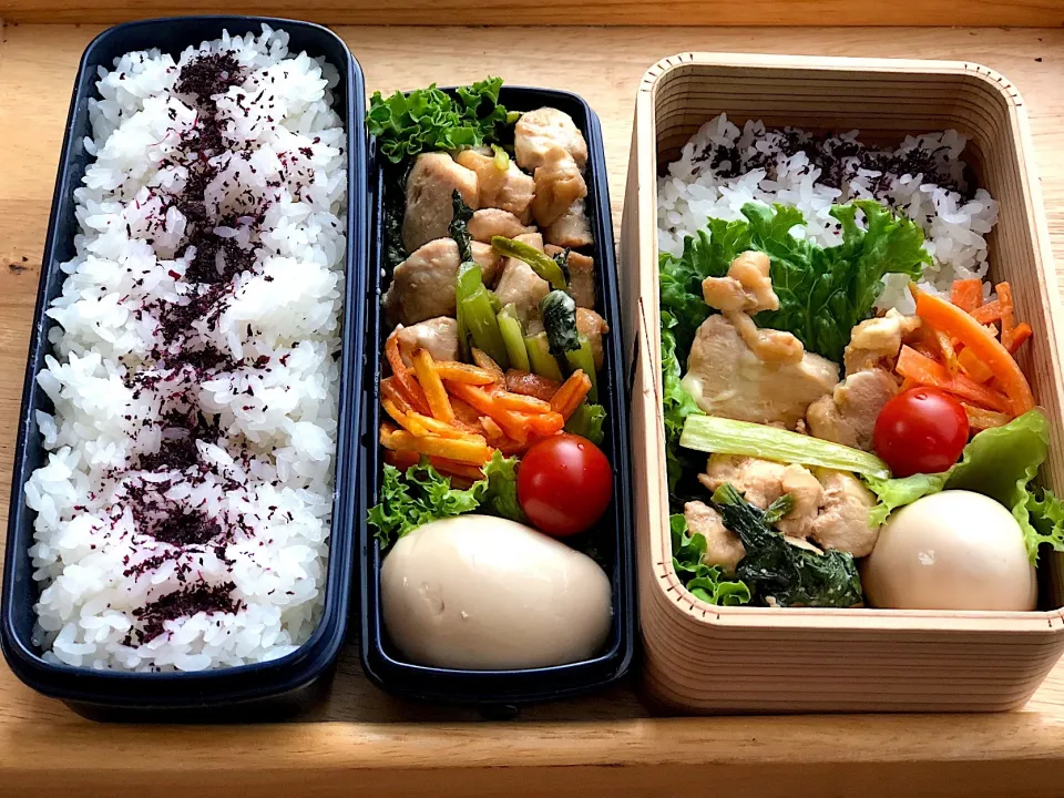 Snapdishの料理写真:鶏のマヨポン炒め 弁当|弁当 備忘録さん