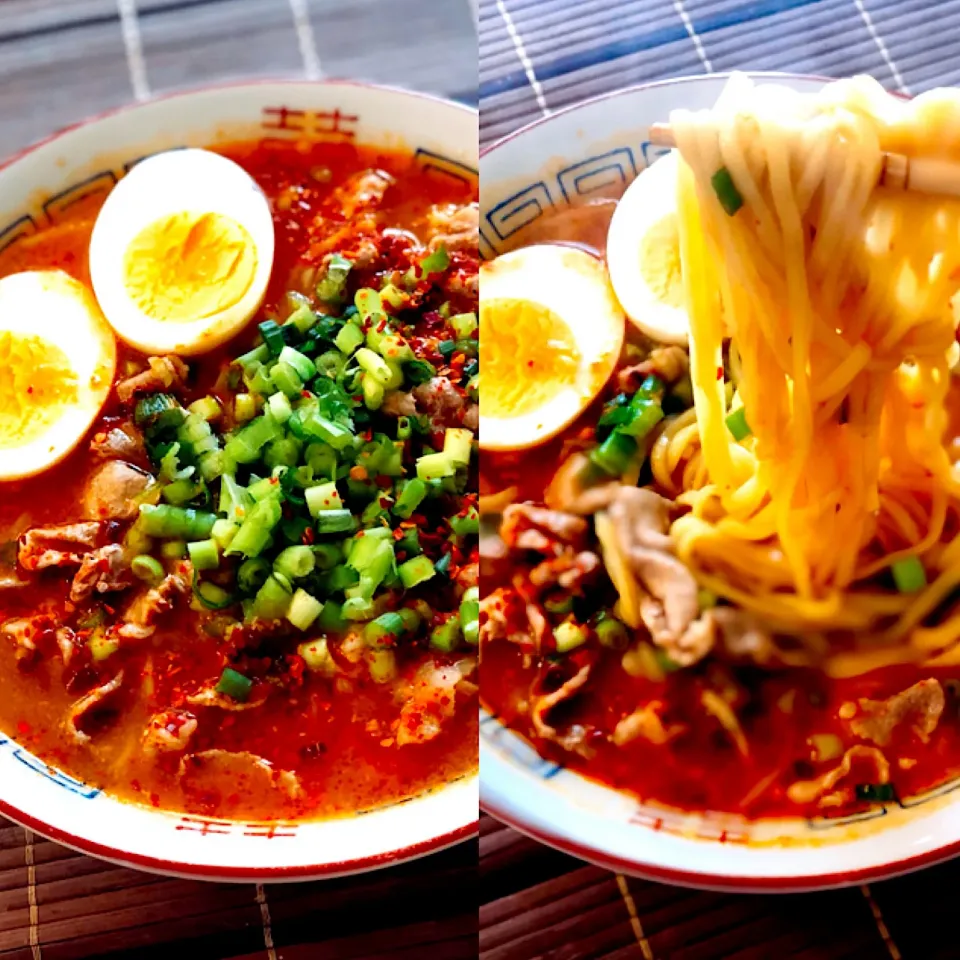 インスタントラーメンみそ味アレンジ🍜唐辛子ぶち込んでみました笑笑🌶|MAPITEEさん