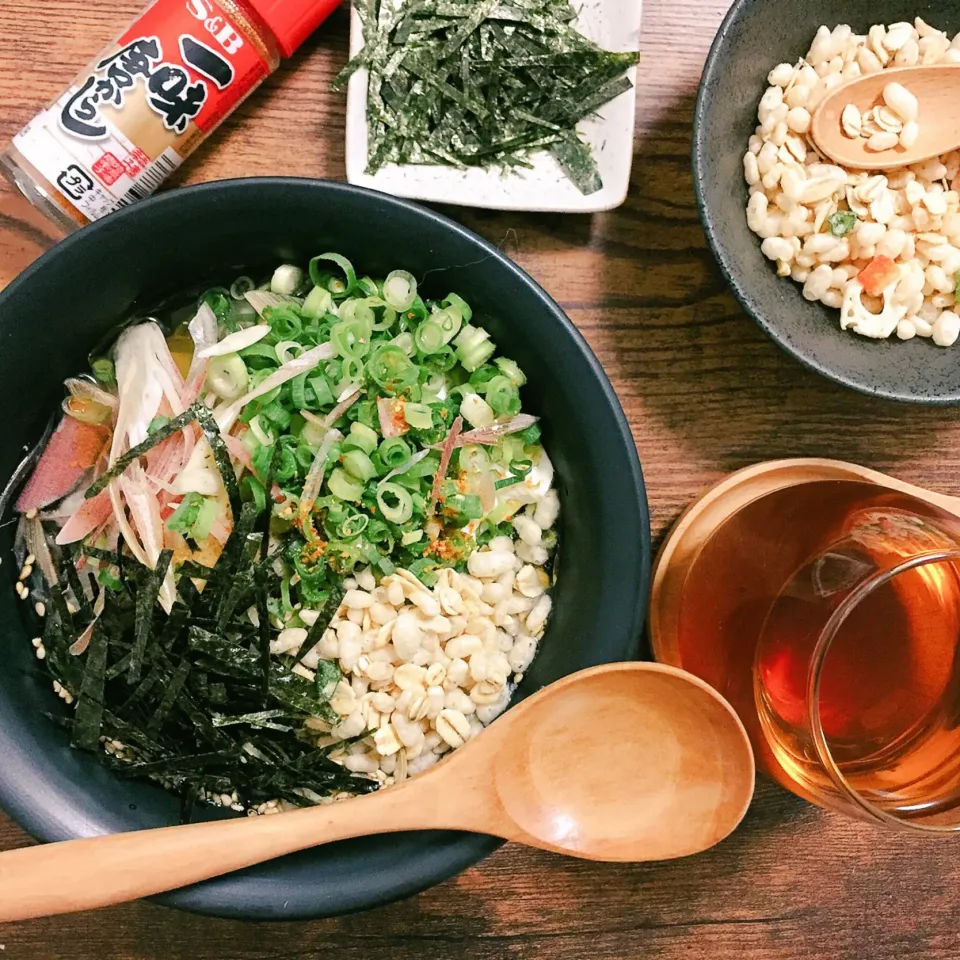 ライスグラノーラと絹豆腐でお茶漬け風|はるなさん