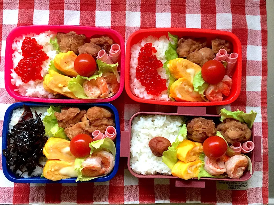 Snapdishの料理写真:中3 三女  お弁当🍱#部活
小2  小4  小5  お弁当🍱#児童館|しげっちさん