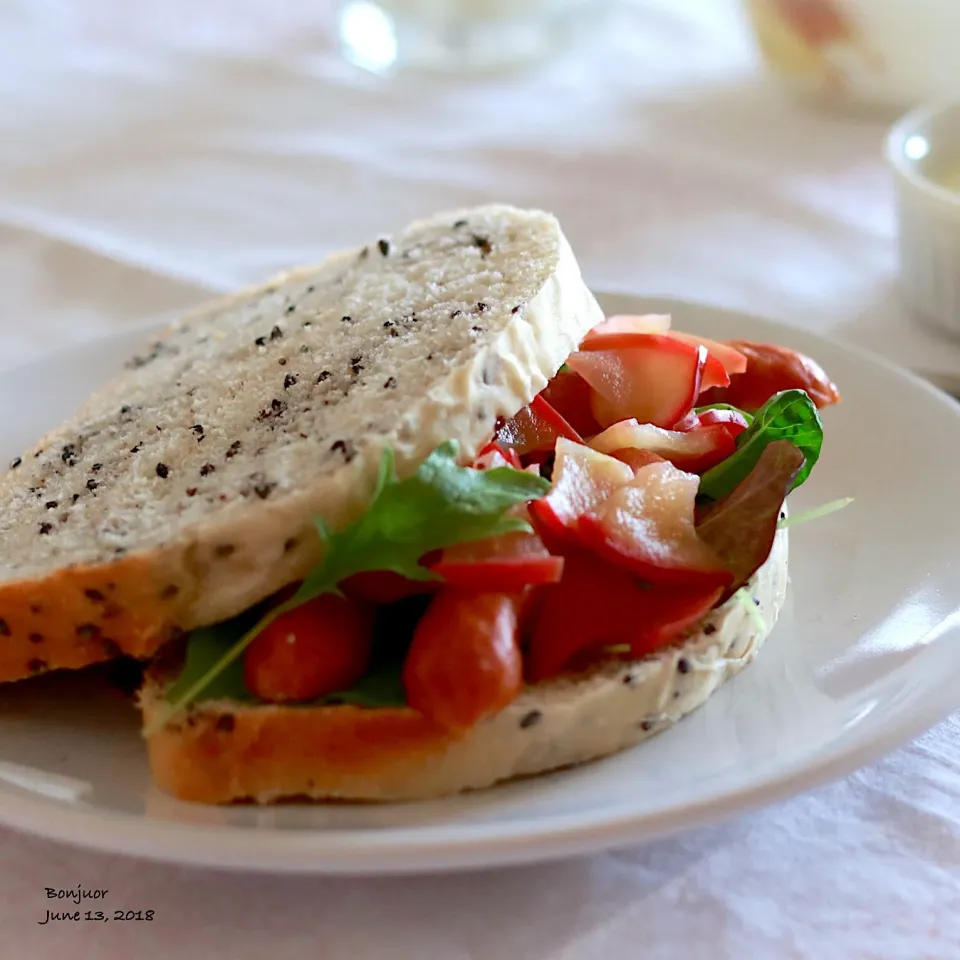 煮林檎のレモンマリネサンドウィッチ🥪|yasuko murakamiさん