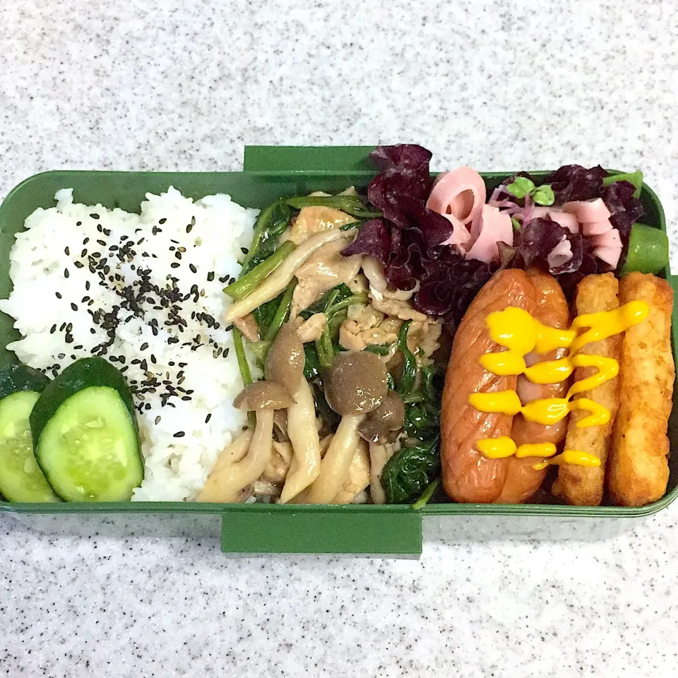 DK弁当 空芯菜シメジ豚肉中華味|Kikikさん